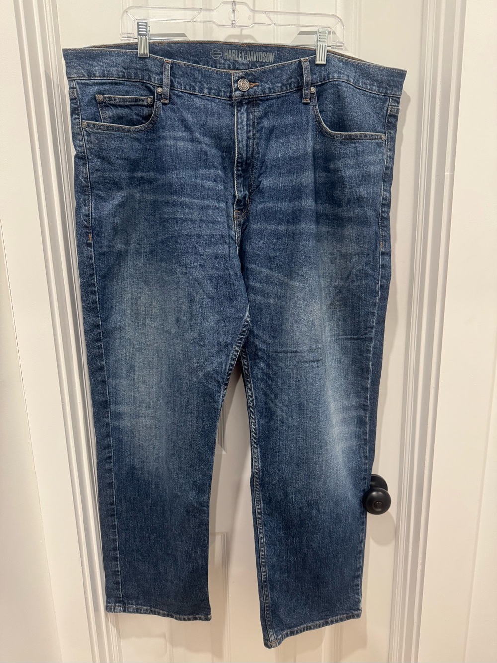 Harley-Davidson Men's Dark Blue Straight Jeans